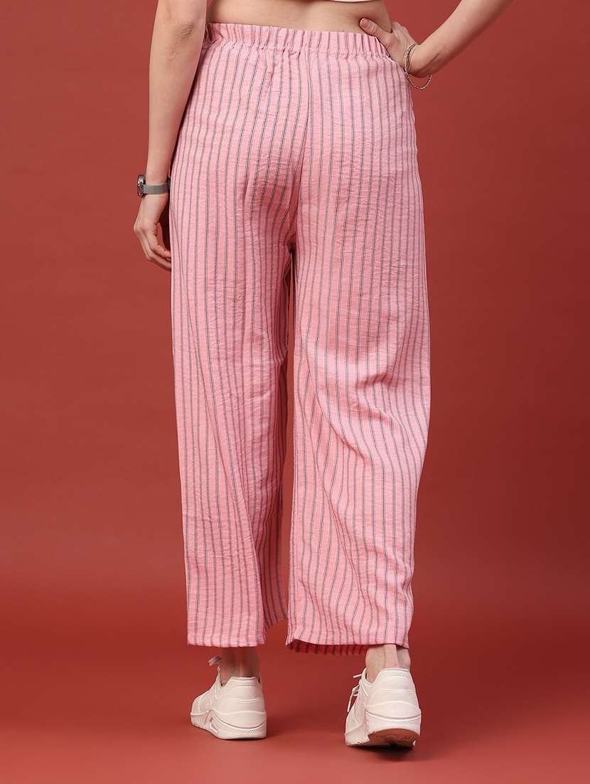 women printed mid rise wide leg trouser - 22386524 -  Standard Image - 4
