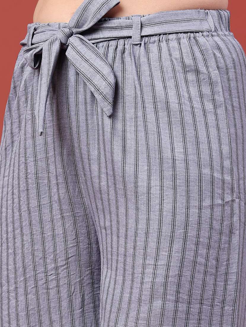 women printed mid rise wide leg trouser - 22386526 -  Standard Image - 1