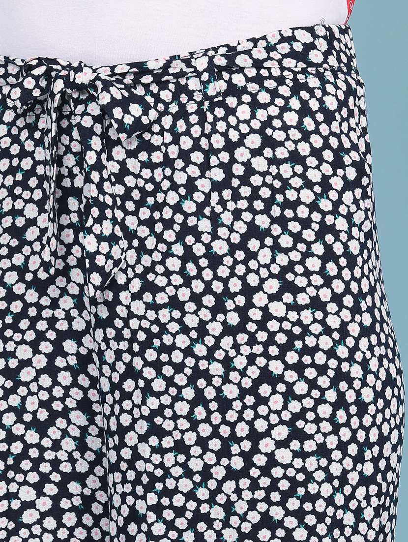 Women Floral Printed Mid Rise Palazzo - 22386548 -  Standard Image - 1