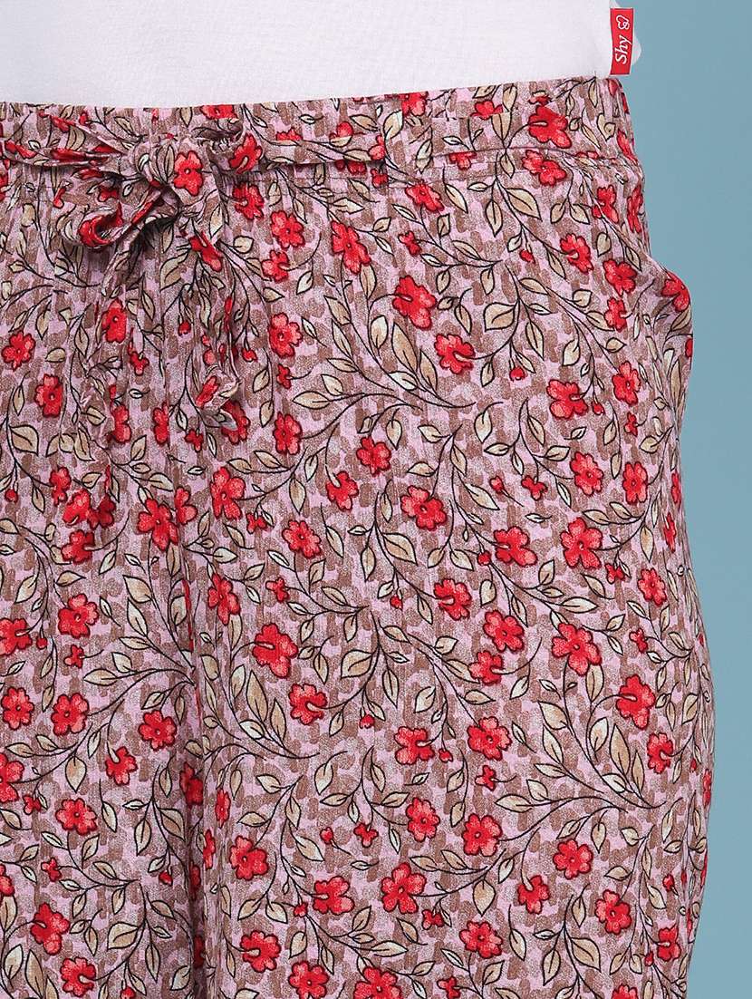 women floral printed mid rise palazzo - 22386554 -  Standard Image - 1