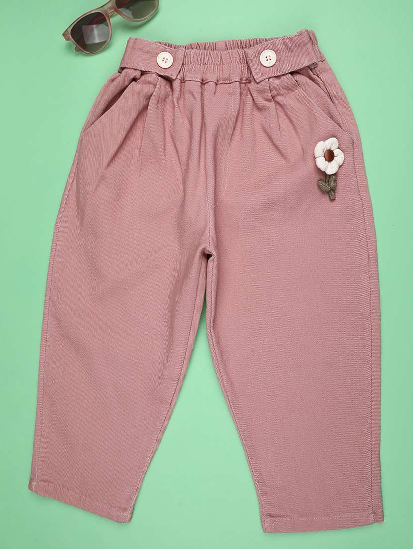 pink cotton casual trouser - 22386607 -  Standard Image - 1