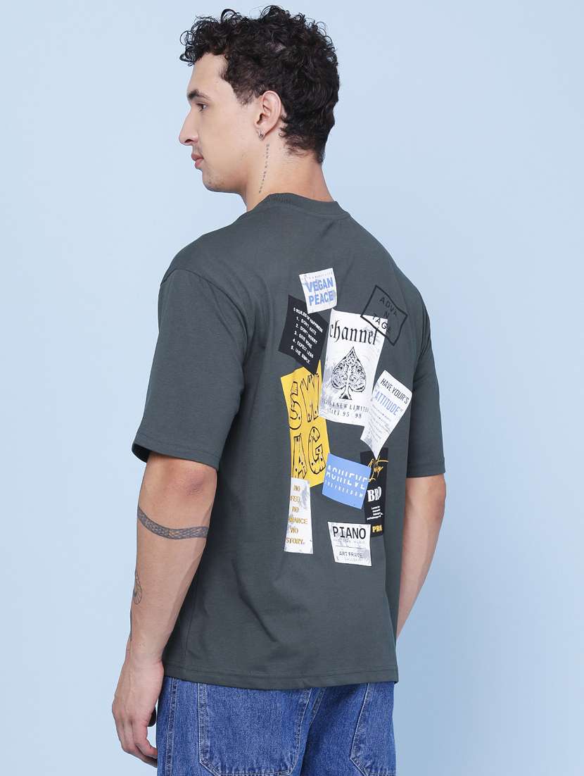 Men Printed Short Sleeve Loose Fit T-shirt - 22386638 -  Standard Image - 4
