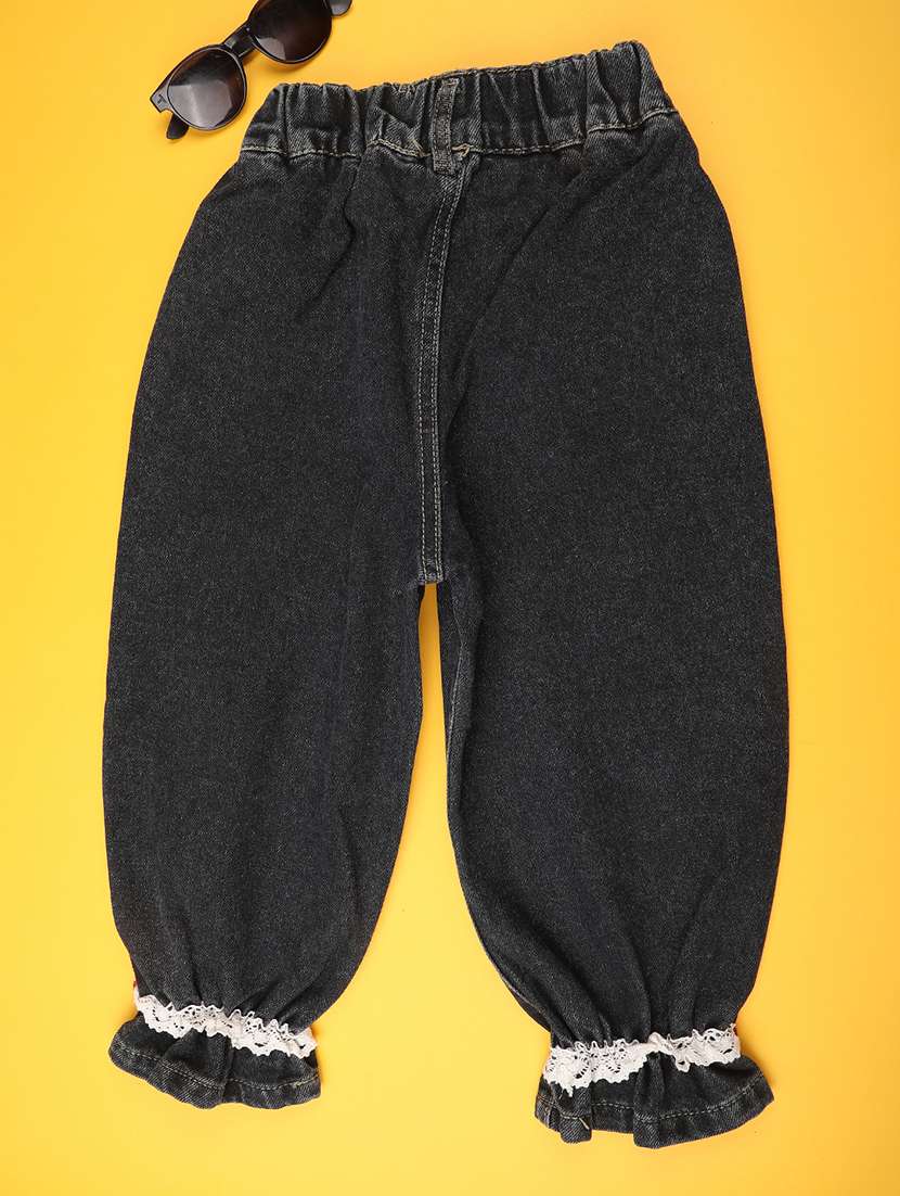black poly cotton plain jean - 22386666 -  Standard Image - 1