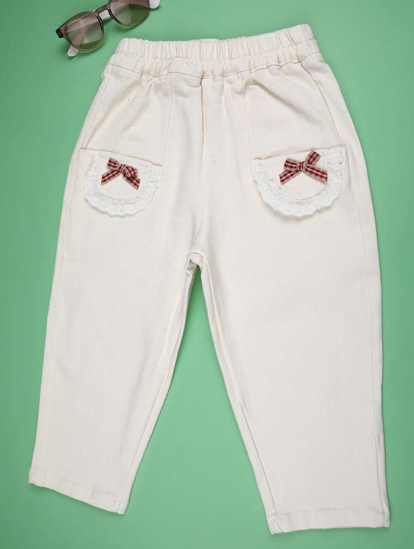 off white cotton casual trouser - 22386709 -  Standard Image - 1