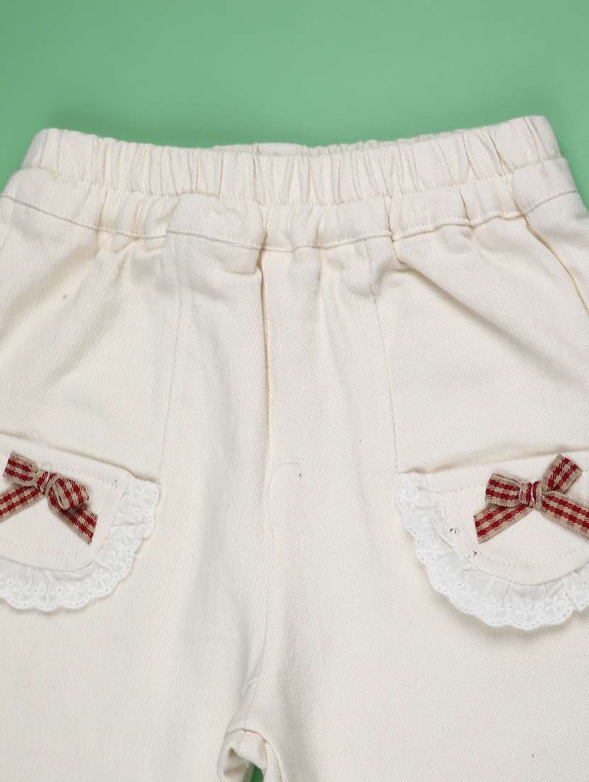 off white cotton casual trouser - 22386709 -  Standard Image - 4