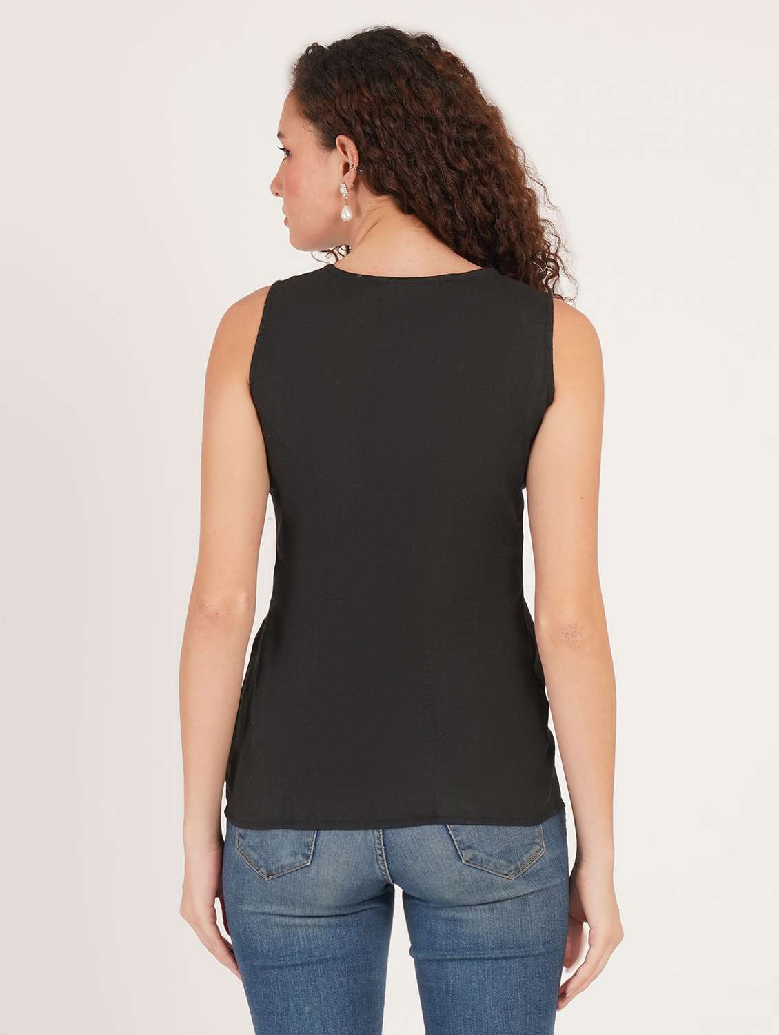 Women Solid Sleeveless A-line Top - 22386974 -  Standard Image - 4