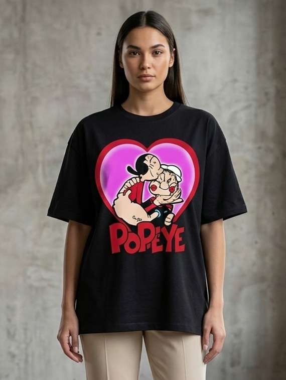 women printed short sleeve oversized t-shirt