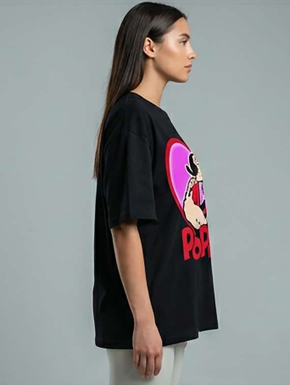 women printed short sleeve oversized t-shirt - 22387116 -  Standard Image - 1