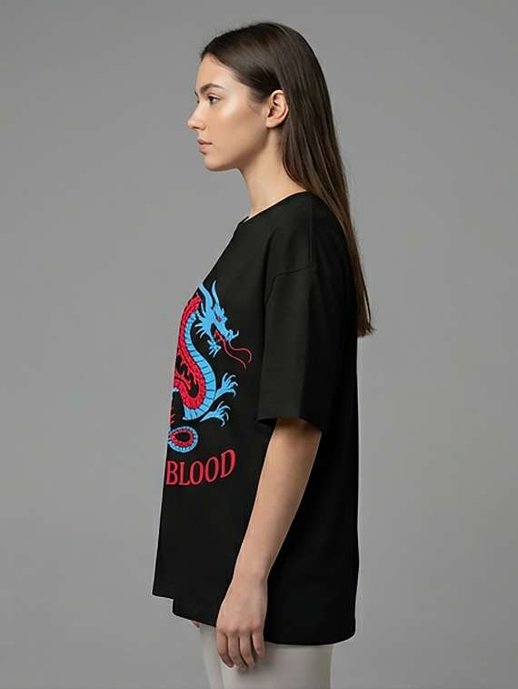 women printed short sleeve oversized t-shirt - 22387130 -  Standard Image - 1