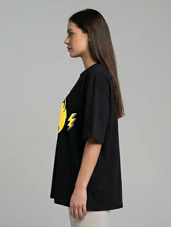 women printed short sleeve oversized t-shirt - 22387133 -  Standard Image - 1