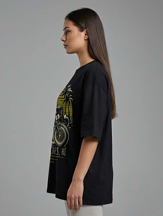 women printed short sleeve oversized t-shirt - 22387137 -  Standard Image - 1