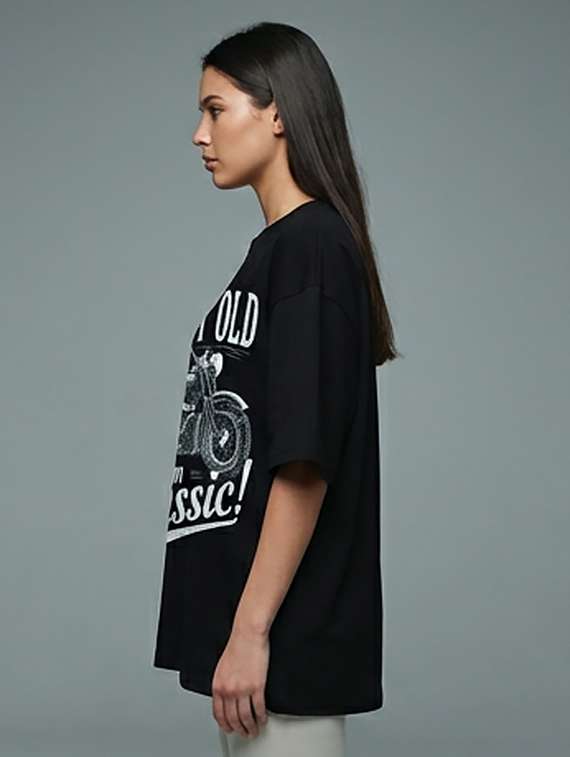 women printed short sleeve oversized t-shirt - 22387141 -  Standard Image - 1