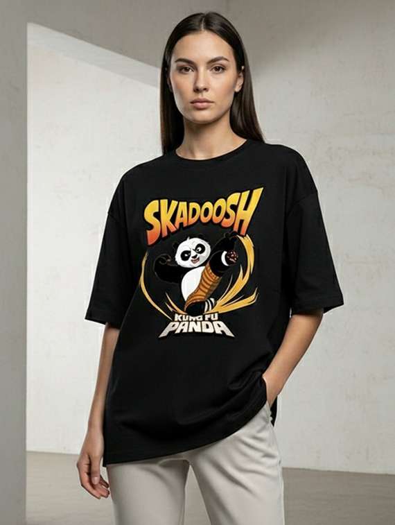 women printed short sleeve oversized t-shirt