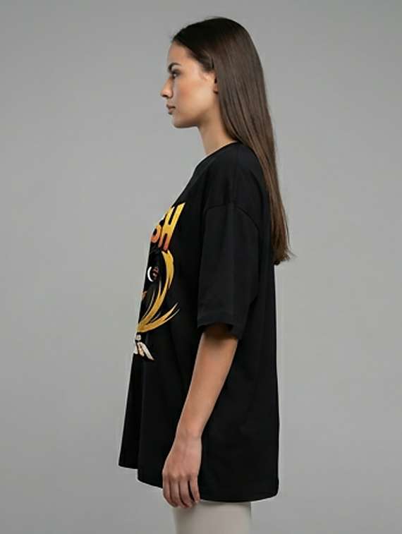 women printed short sleeve oversized t-shirt - 22387145 -  Standard Image - 1