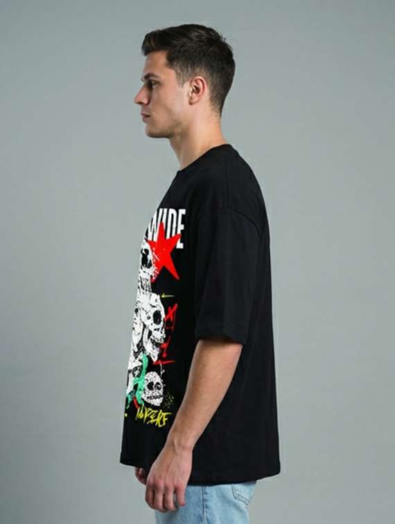 men printed short sleeve oversized t-shirt - 22387155 -  Standard Image - 1