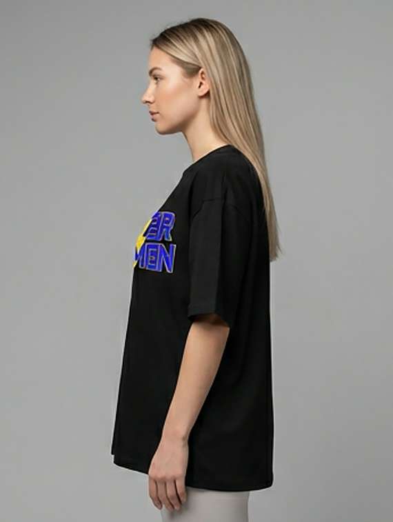 women printed short sleeve oversized t-shirt - 22387162 -  Standard Image - 1