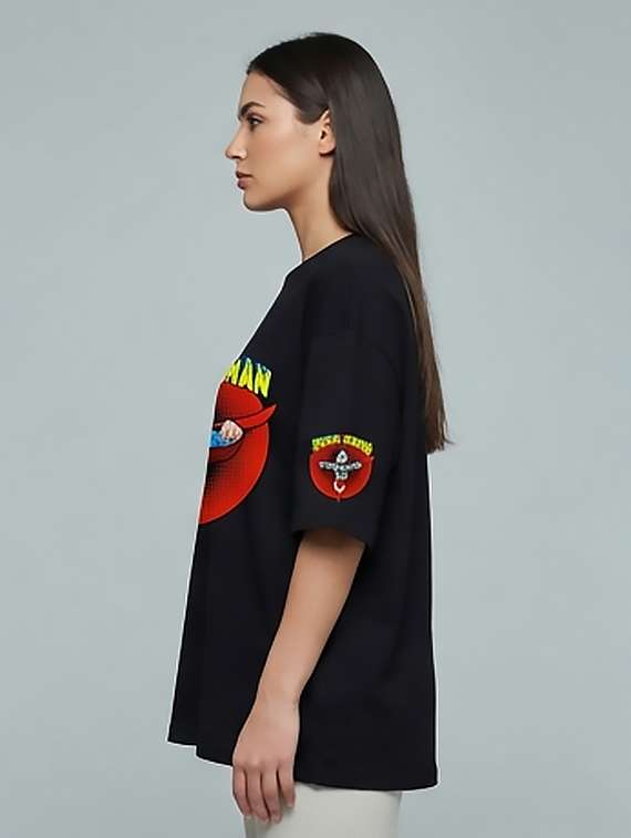 women printed short sleeve oversized t-shirt - 22387163 -  Standard Image - 1