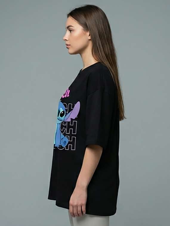 women printed short sleeve oversized t-shirt - 22387164 -  Standard Image - 1