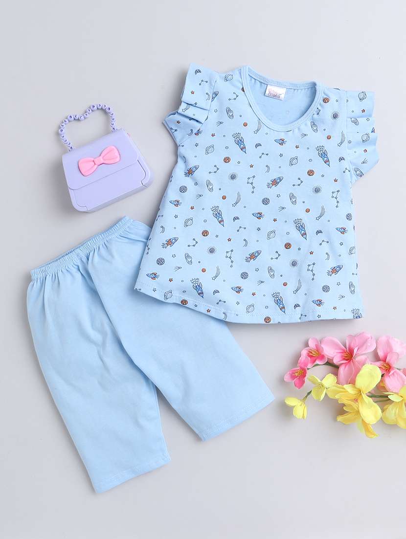 girls printed sleeveless capri set - 22387187 -  Standard Image - 1