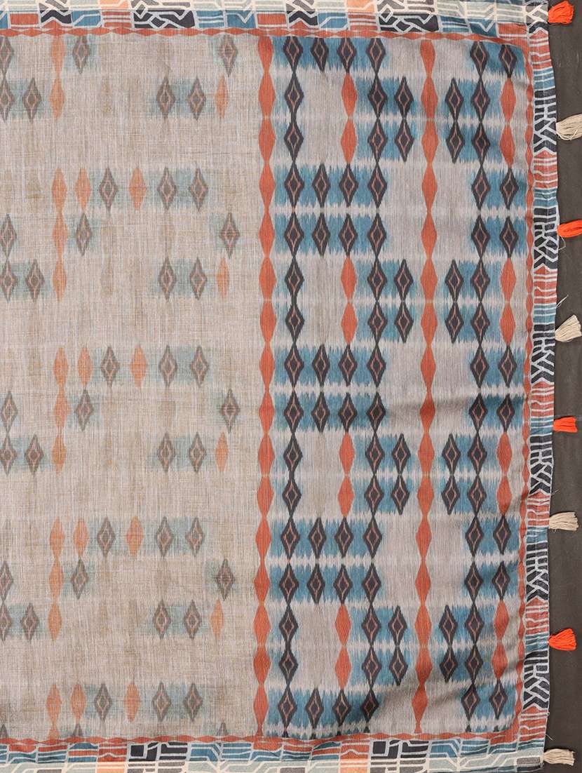 women printed casual wear saree with blouse - 22388879 -  Standard Image - 4