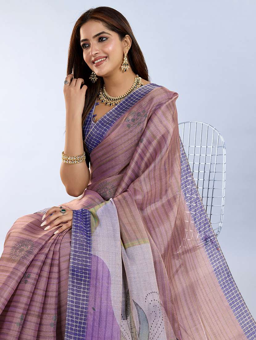 women printed casual wear saree with blouse - 22388903 -  Standard Image - 1