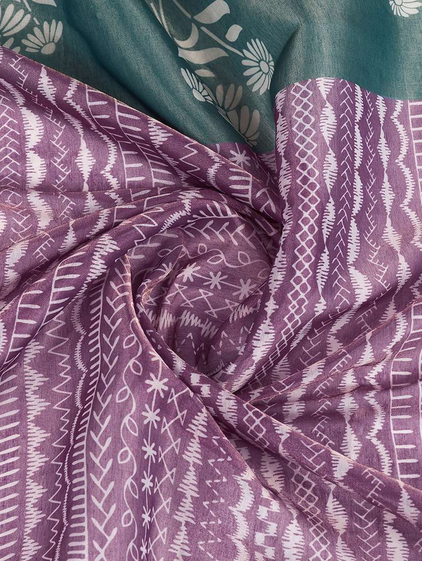 women printed casual wear saree with blouse - 22388920 -  Standard Image - 1