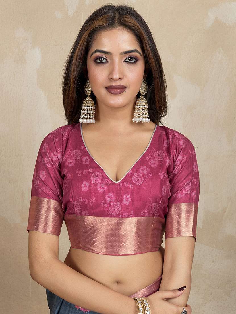 women printed casual wear saree with blouse - 22388954 -  Standard Image - 4