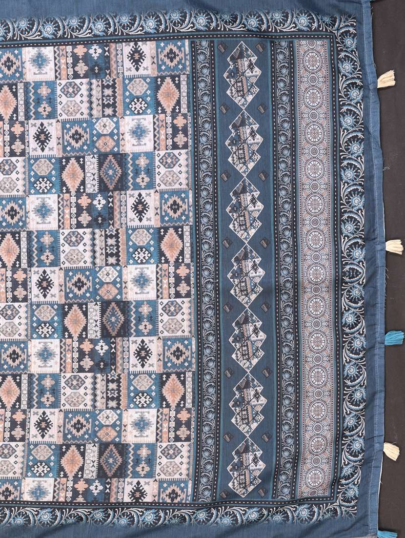 women printed casual wear saree with blouse - 22388965 -  Standard Image - 1