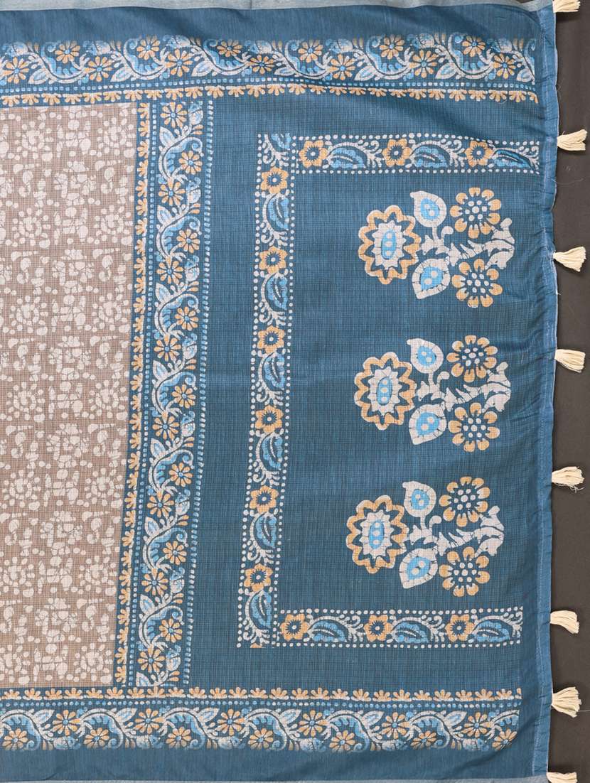 women printed casual wear saree with blouse - 22388967 -  Standard Image - 1