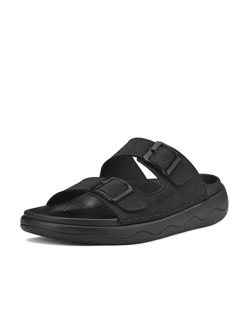 men black slip on sandal - 22389613 -  Standard Image - 1