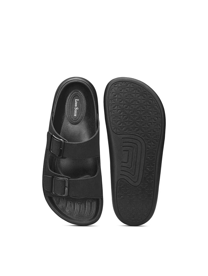 men black slip on sandal - 22389613 -  Standard Image - 4
