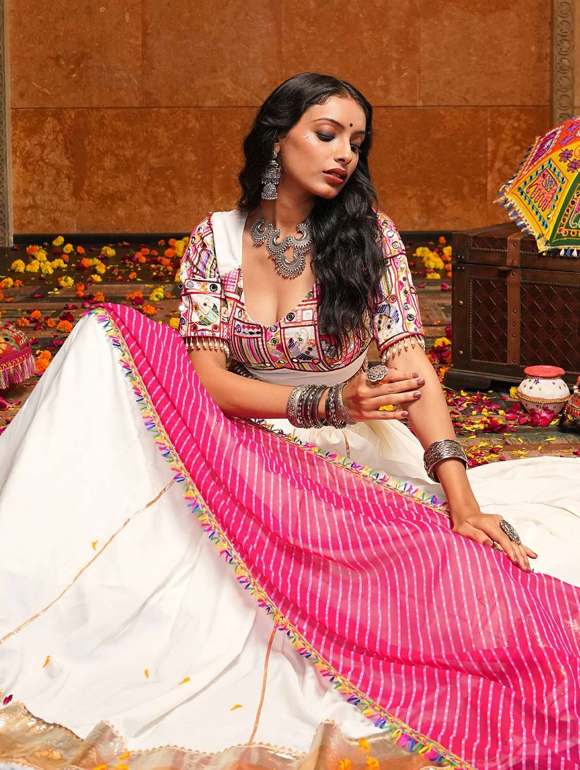 women solid flared semi-stitched lehenga - 22389706 -  Standard Image - 1