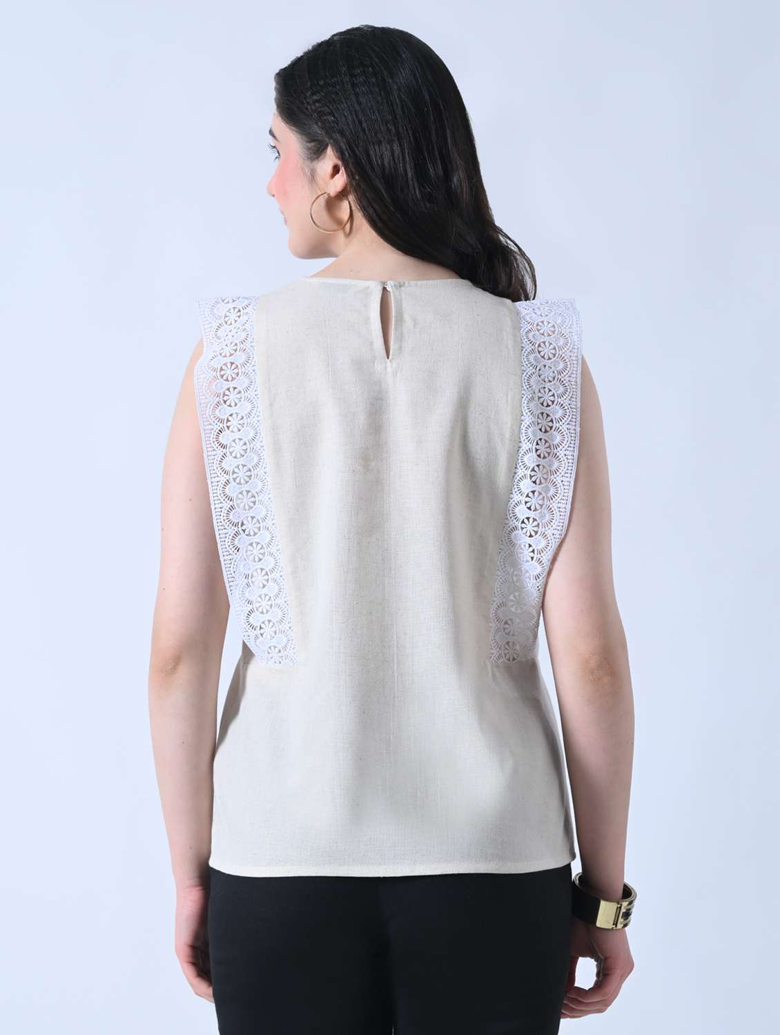 women solid round neck regular top - 22389756 -  Standard Image - 4