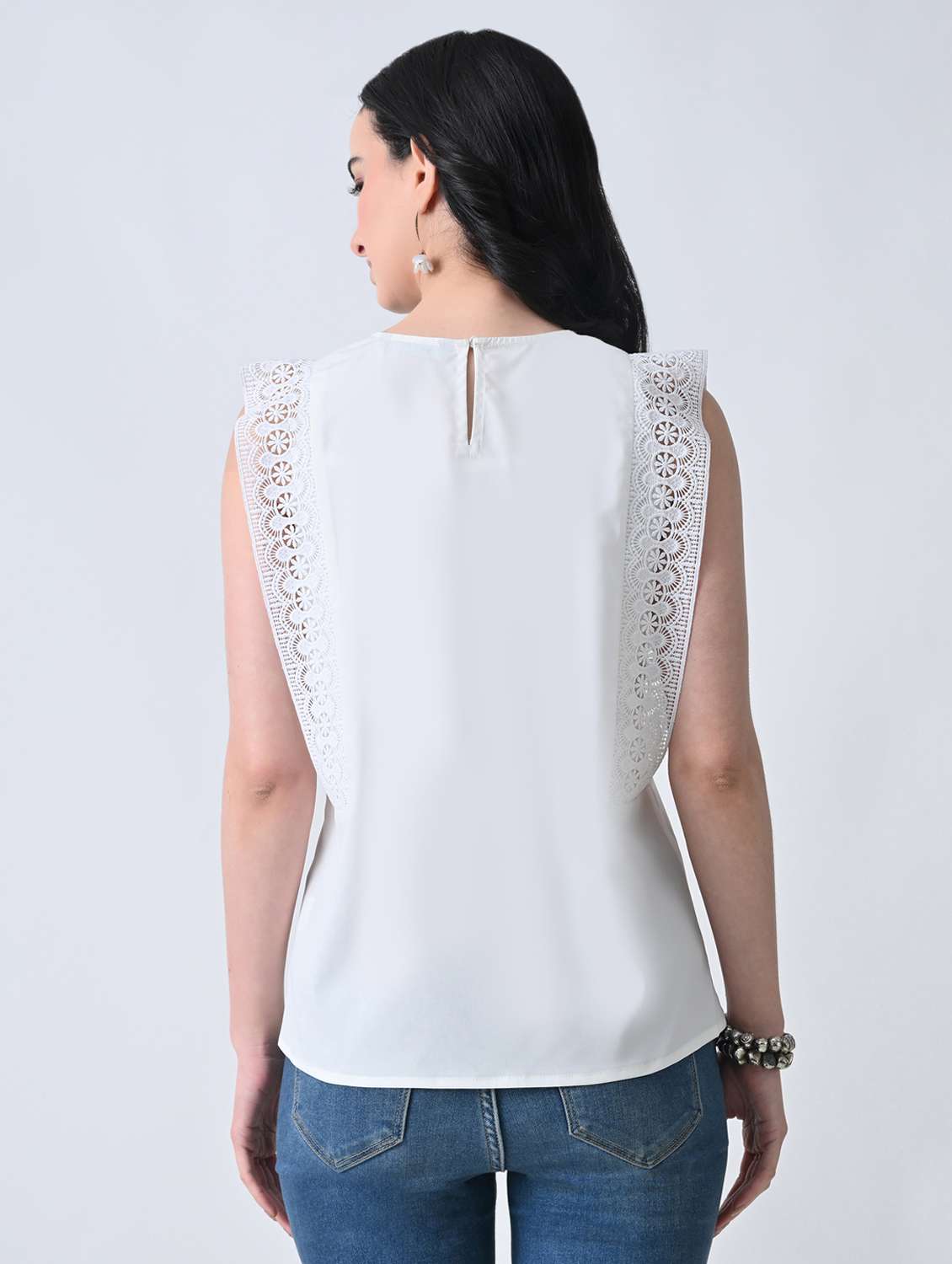 women solid round neck regular top - 22389757 -  Standard Image - 4