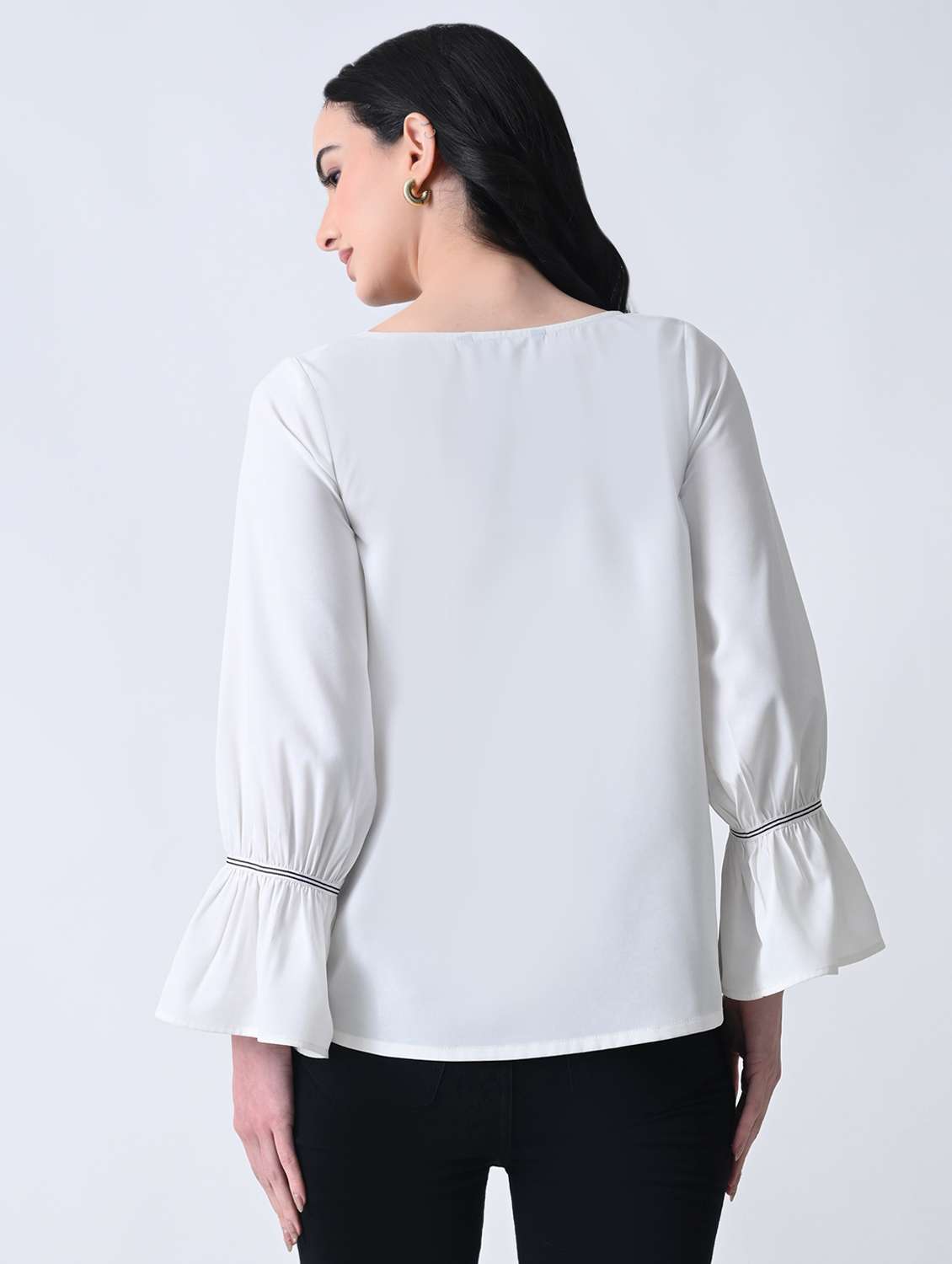 women embroidered round neck regular top - 22389763 -  Standard Image - 4