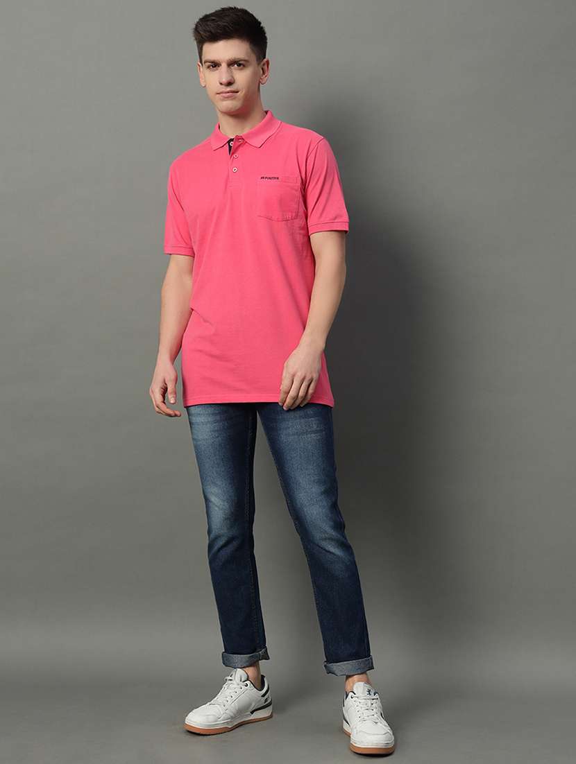 men solid short sleeve regular fit polo t-shirt - 22389913 -  Standard Image - 4