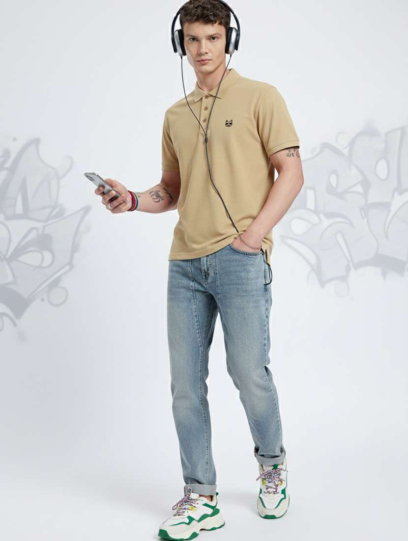 men solid short sleeve regular fit polo t-shirt - 22390030 -  Standard Image - 4