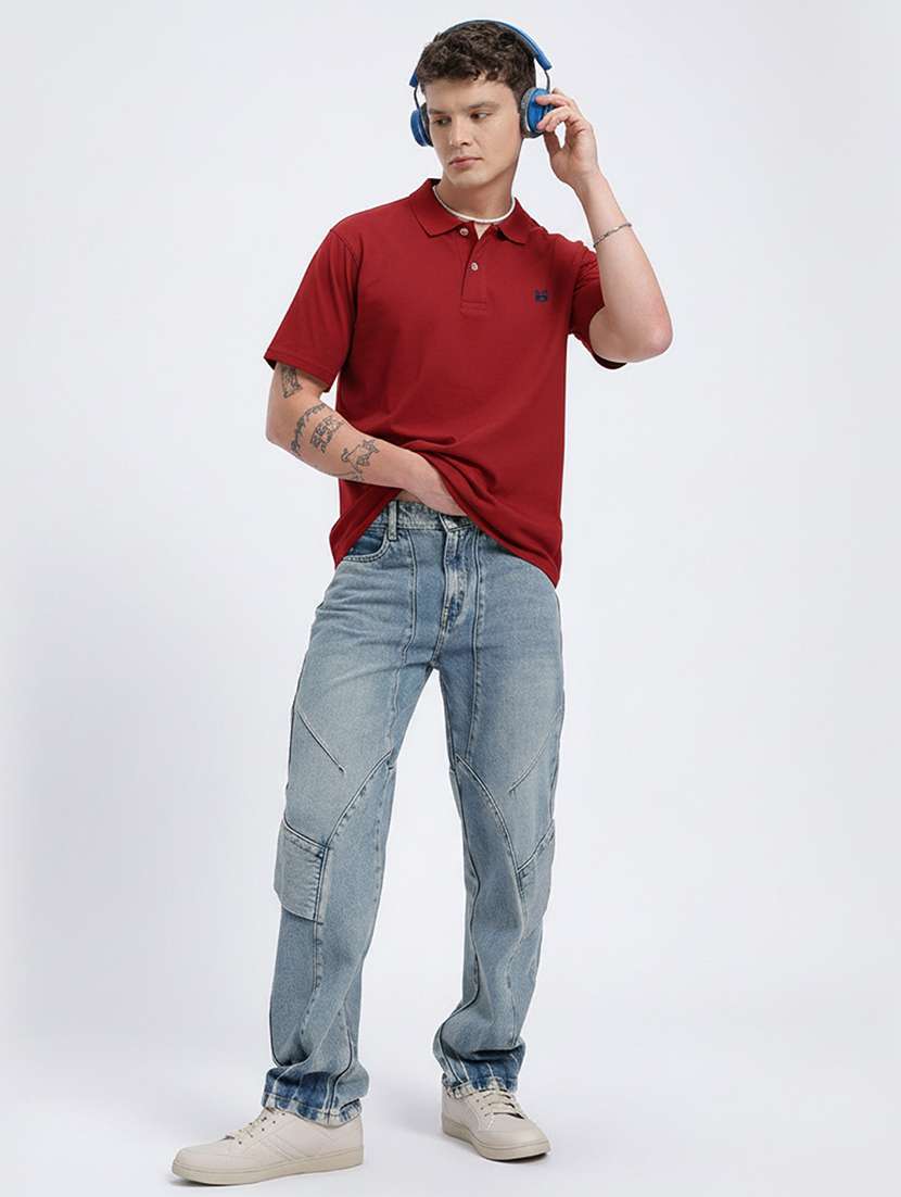 men solid short sleeve regular fit polo t-shirt - 22390035 -  Standard Image - 4