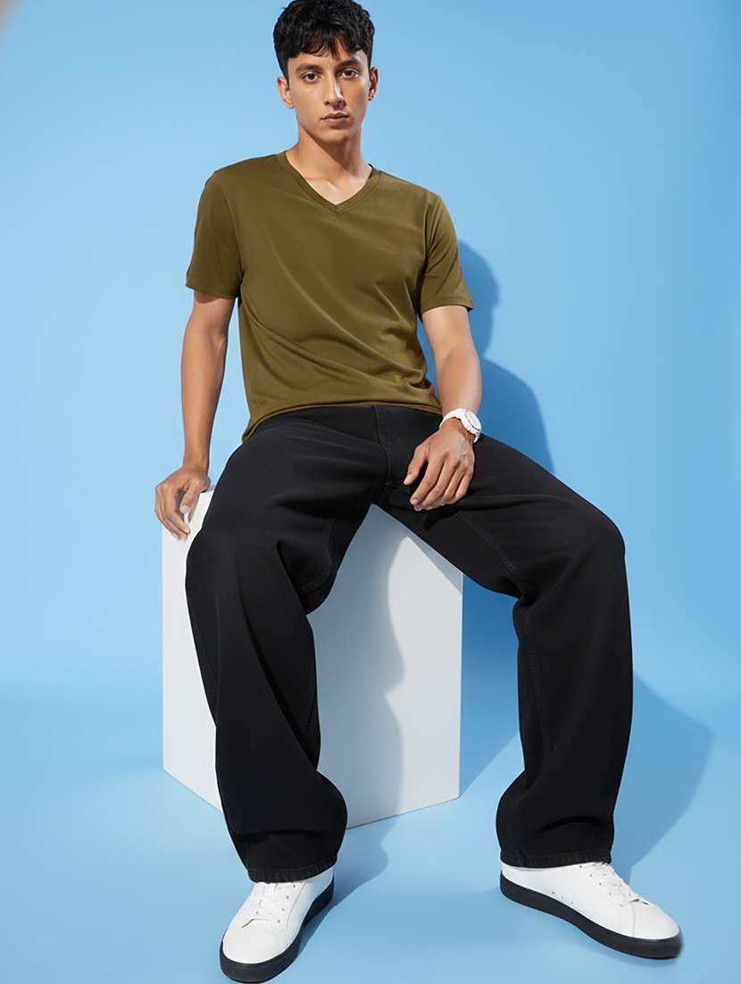 men solid short sleeve regular fit t-shirt - 22390066 -  Standard Image - 4