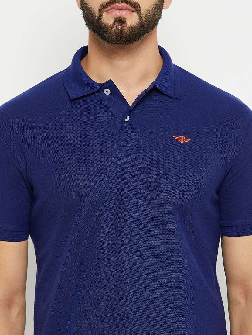 men solid short sleeve regular fit polo t-shirt - 22390067 -  Standard Image - 1