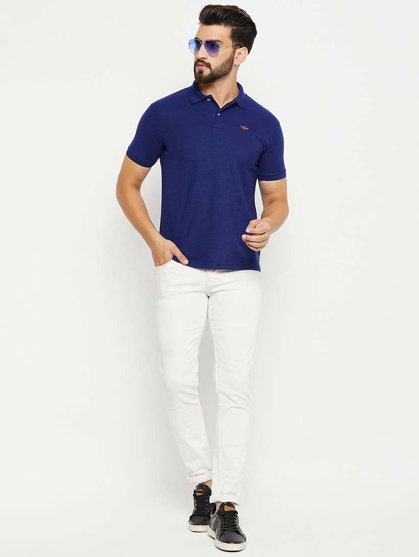 men solid short sleeve regular fit polo t-shirt - 22390067 -  Standard Image - 4