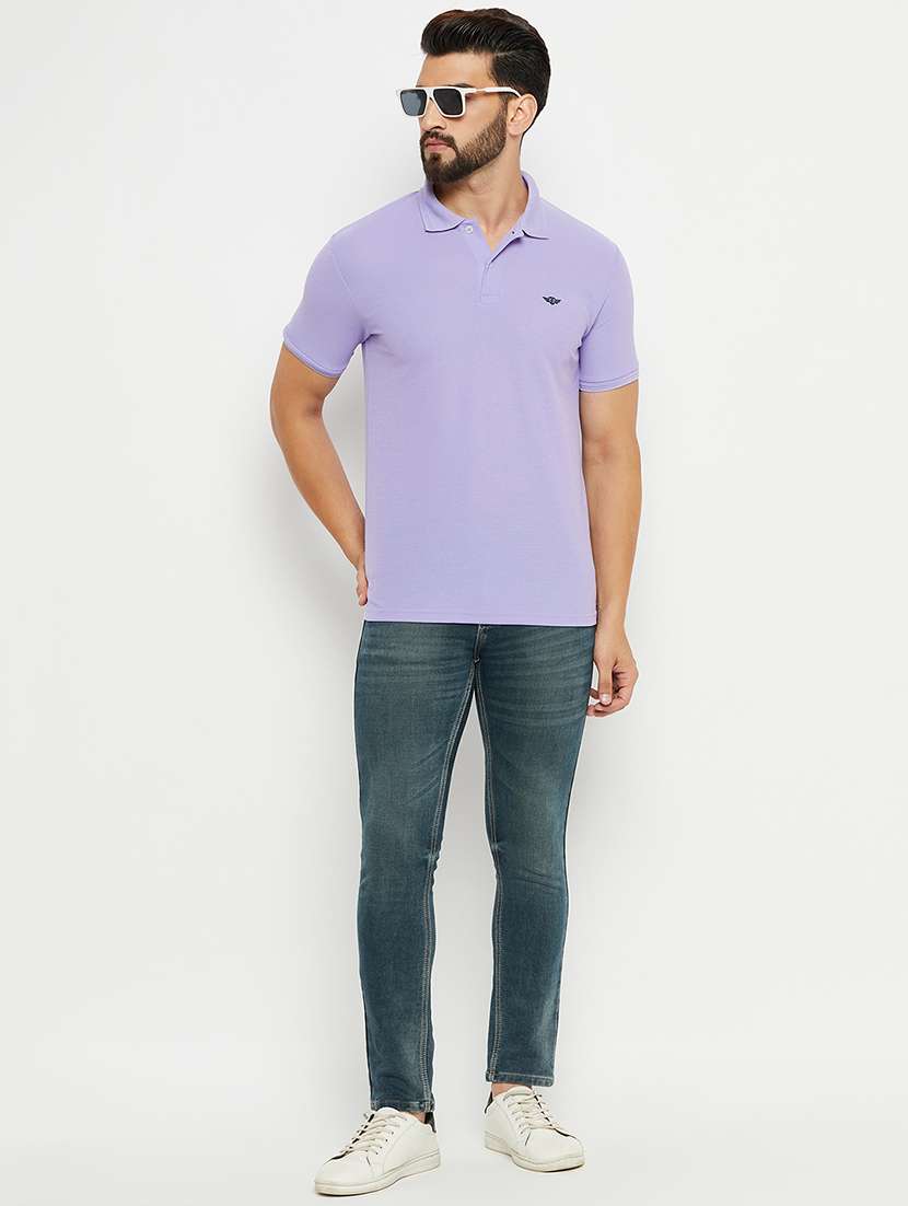 men solid short sleeve regular fit polo t-shirt - 22390070 -  Standard Image - 4