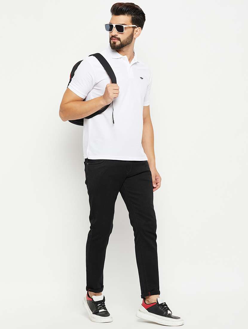 men solid short sleeve regular fit polo t-shirt - 22390072 -  Standard Image - 4