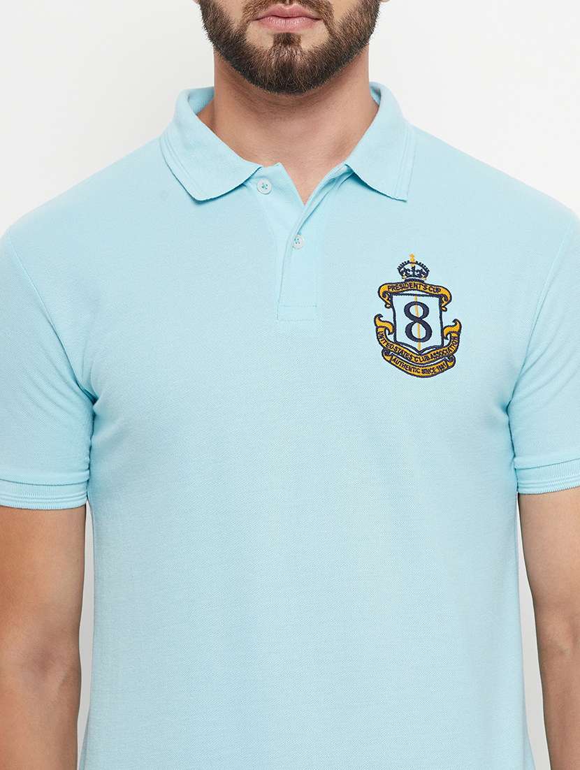 men solid short sleeve slim fit polo t-shirt - 22390074 -  Standard Image - 1