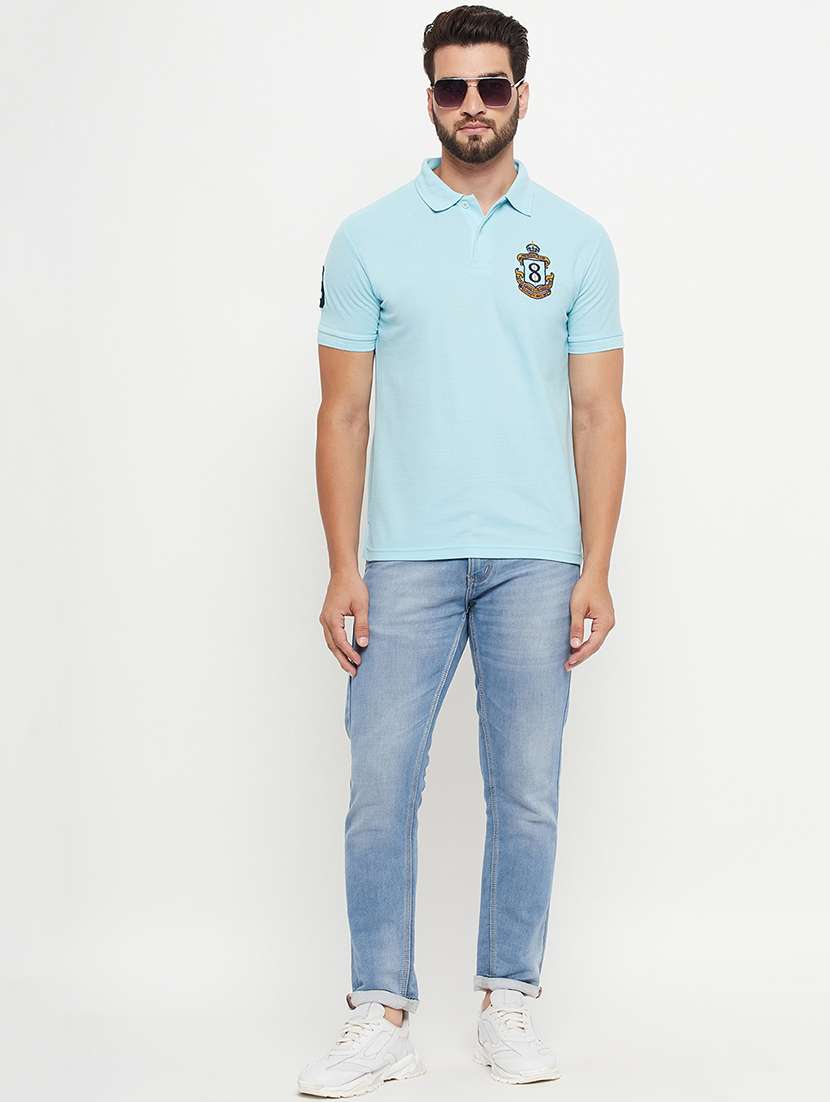 men solid short sleeve slim fit polo t-shirt - 22390074 -  Standard Image - 4