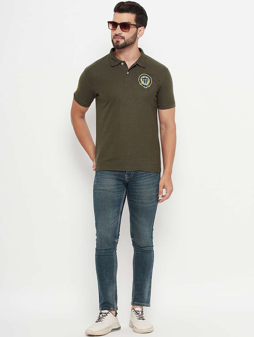 men solid short sleeve slim fit polo t-shirt - 22390076 -  Standard Image - 4