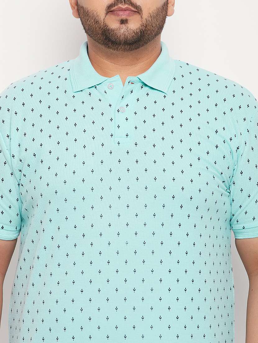 men printed short sleeve regular fit polo t-shirt - 22390081 -  Standard Image - 1
