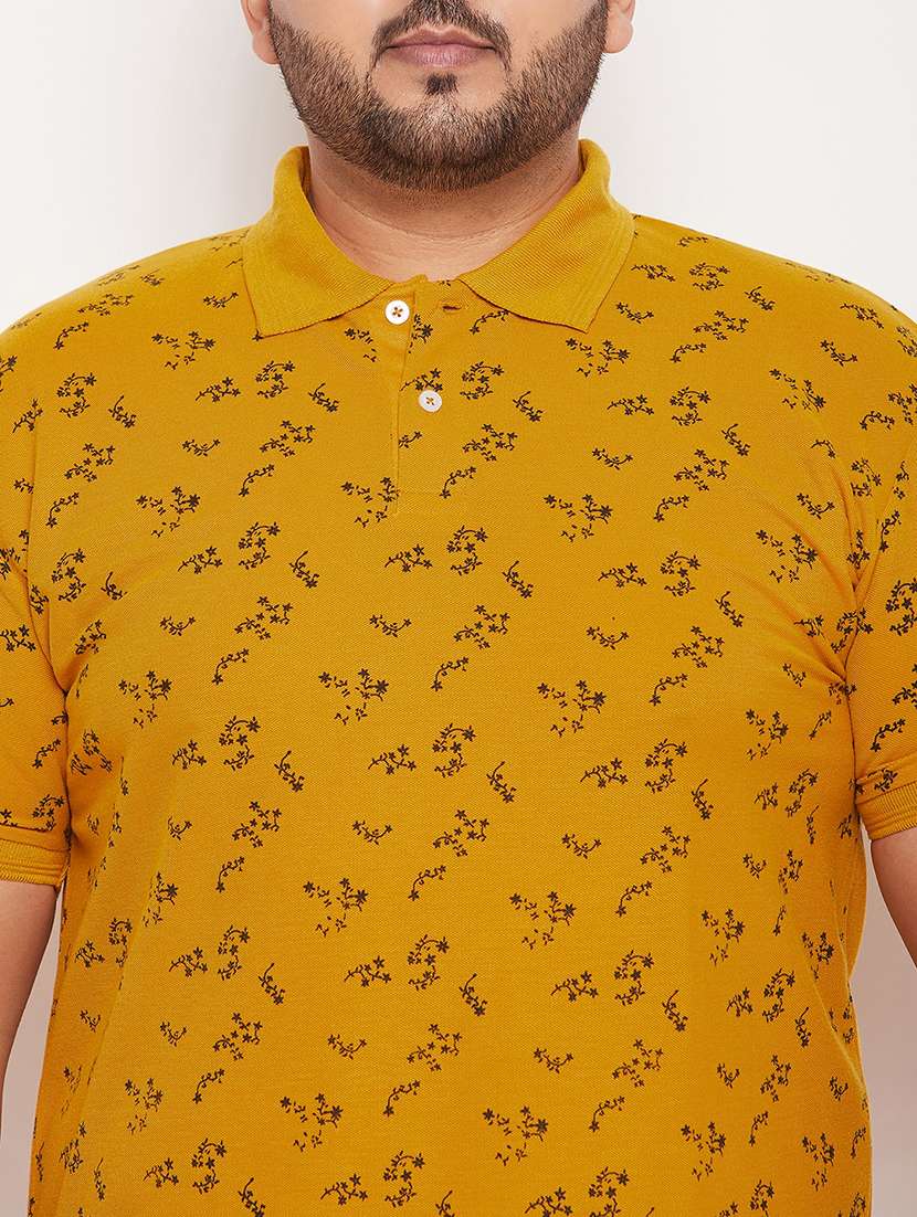 men printed short sleeve regular fit polo t-shirt - 22390082 -  Standard Image - 1