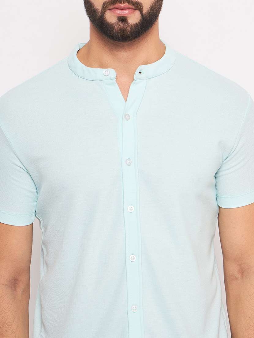 men solid short sleeve regular fit casual shirt - 22390424 -  Standard Image - 1