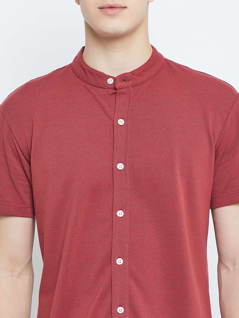 men solid short sleeve regular fit casual shirt - 22390433 -  Standard Image - 1